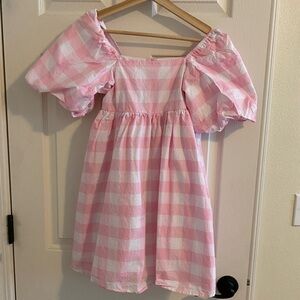 Pink Gingham Kids Dress